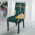 Vintage Lotus Pattern Print Dining Chair Slipcover