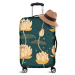 Vintage Lotus Pattern Print Luggage Cover