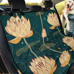 Vintage Lotus Pattern Print Pet Car Back Seat Cover