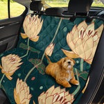 Vintage Lotus Pattern Print Pet Car Back Seat Cover