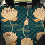 Vintage Lotus Pattern Print Pet Car Back Seat Cover