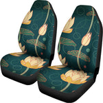 Vintage Lotus Pattern Print Universal Fit Car Seat Covers