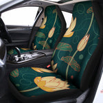 Vintage Lotus Pattern Print Universal Fit Car Seat Covers
