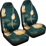Vintage Lotus Pattern Print Universal Fit Car Seat Covers