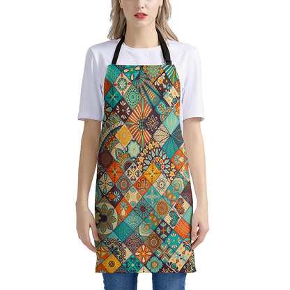 Vintage Mandala Bohemian Pattern Print Apron