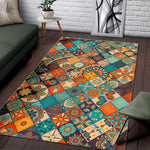 Vintage Mandala Bohemian Pattern Print Area Rug GearFrost