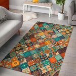 Vintage Mandala Bohemian Pattern Print Area Rug GearFrost