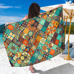 Vintage Mandala Bohemian Pattern Print Beach Sarong Wrap