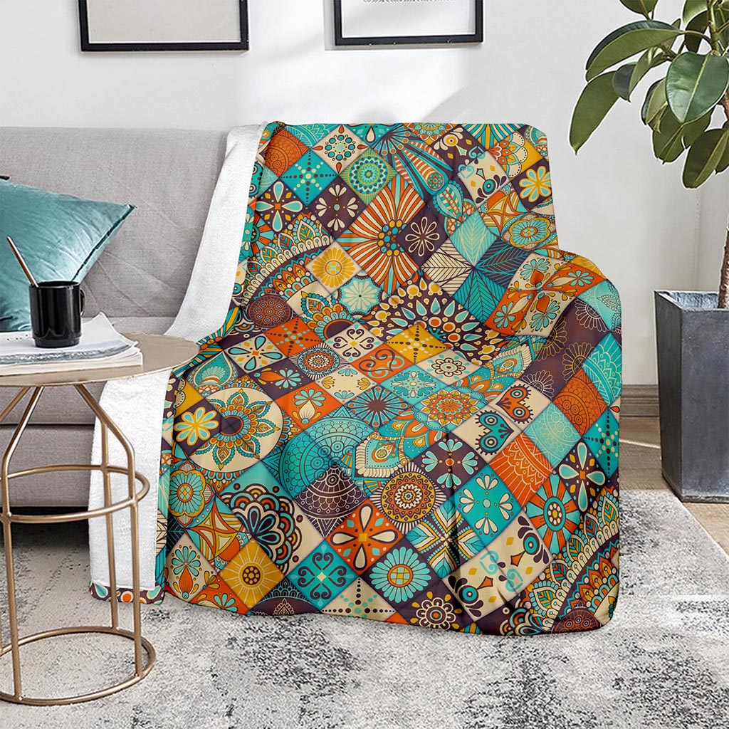 Vintage Mandala Bohemian Pattern Print Blanket