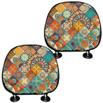 Vintage Mandala Bohemian Pattern Print Car Headrest Covers