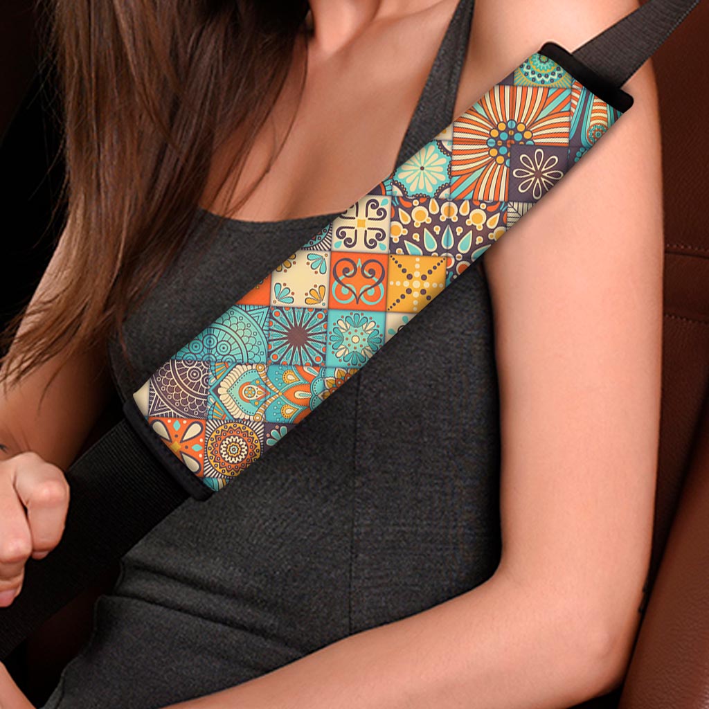 Vintage Mandala Bohemian Pattern Print Car Seat Belt Covers