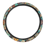 Vintage Mandala Bohemian Pattern Print Car Steering Wheel Cover