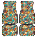 Vintage Mandala Bohemian Pattern Print Front and Back Car Floor Mats