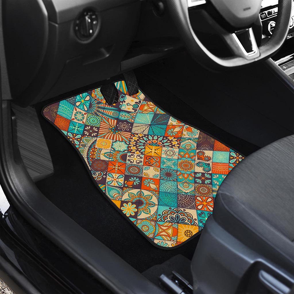 Vintage Mandala Bohemian Pattern Print Front Car Floor Mats
