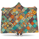 Vintage Mandala Bohemian Pattern Print Hooded Blanket