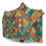 Vintage Mandala Bohemian Pattern Print Hooded Blanket