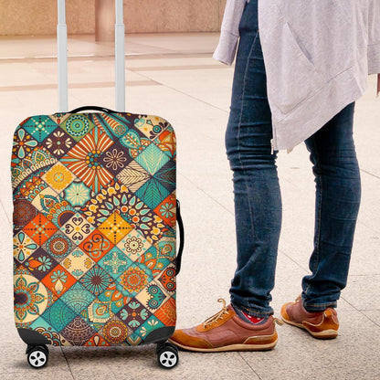 Vintage Mandala Bohemian Pattern Print Luggage Cover GearFrost