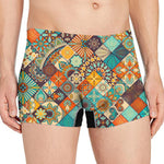 Vintage Mandala Bohemian Pattern Print Men's Boxer Briefs