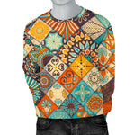Vintage Mandala Bohemian Pattern Print Men's Crewneck Sweatshirt GearFrost