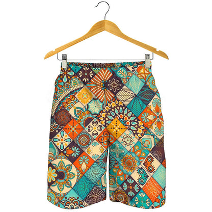 Vintage Mandala Bohemian Pattern Print Men's Shorts