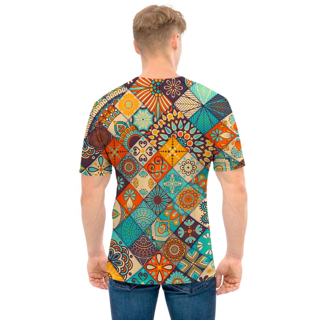 Vintage Mandala Bohemian Pattern Print Men's T-Shirt