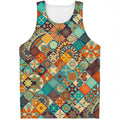 Vintage Mandala Bohemian Pattern Print Men's Tank Top