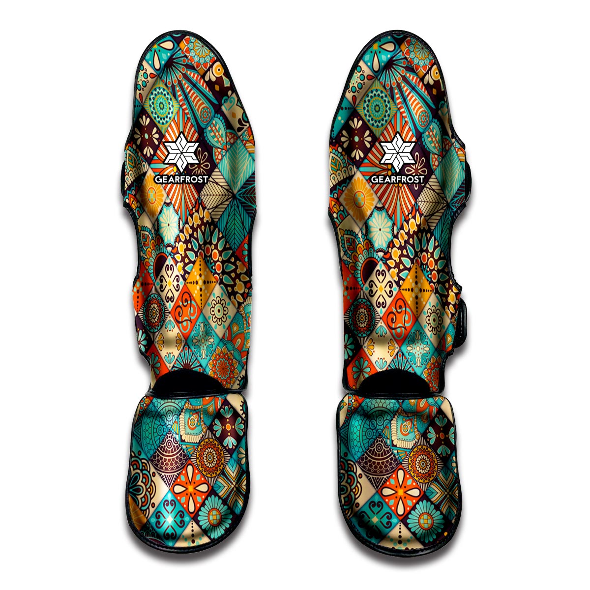 Vintage Mandala Bohemian Pattern Print Muay Thai Shin Guard