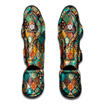 Vintage Mandala Bohemian Pattern Print Muay Thai Shin Guard