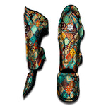 Vintage Mandala Bohemian Pattern Print Muay Thai Shin Guard