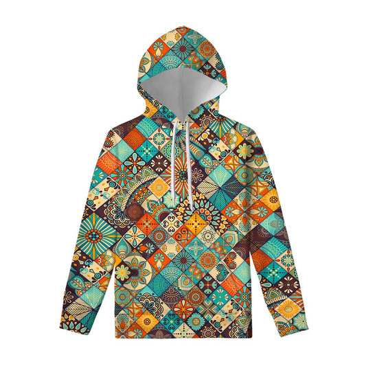 Vintage Mandala Bohemian Pattern Print Pullover Hoodie