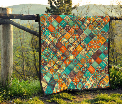 Vintage Mandala Bohemian Pattern Print Quilt