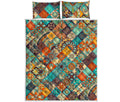 Vintage Mandala Bohemian Pattern Print Quilt Bed Set
