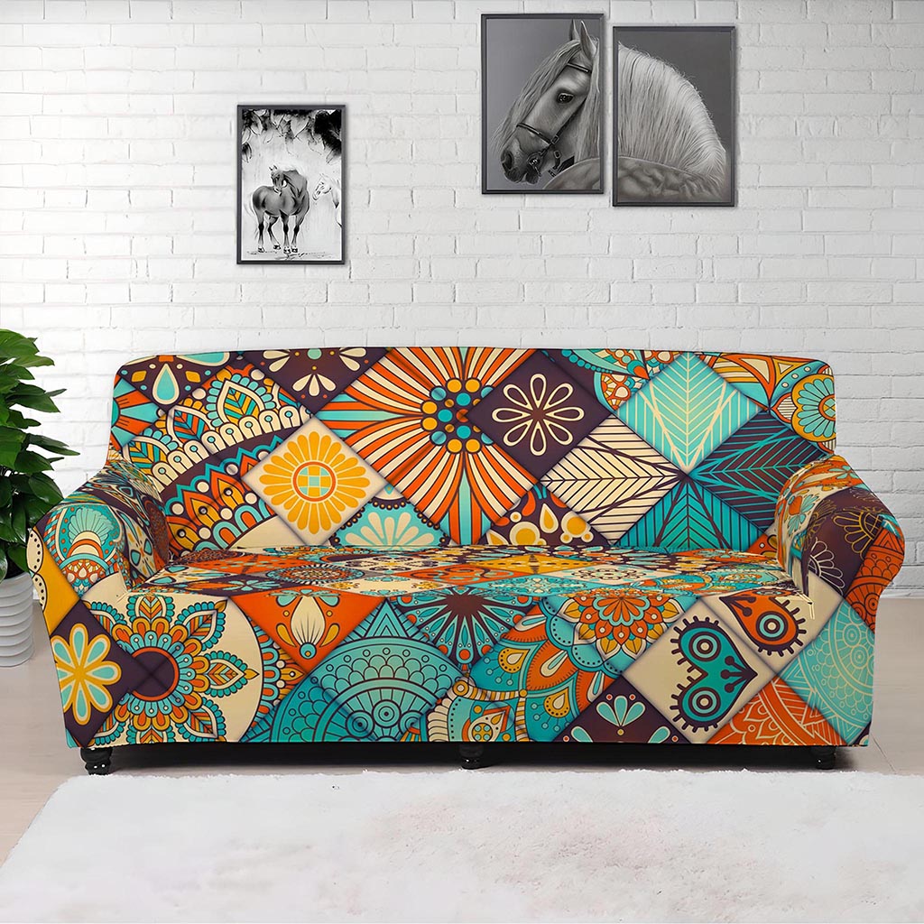 Vintage Mandala Bohemian Pattern Print Sofa Cover