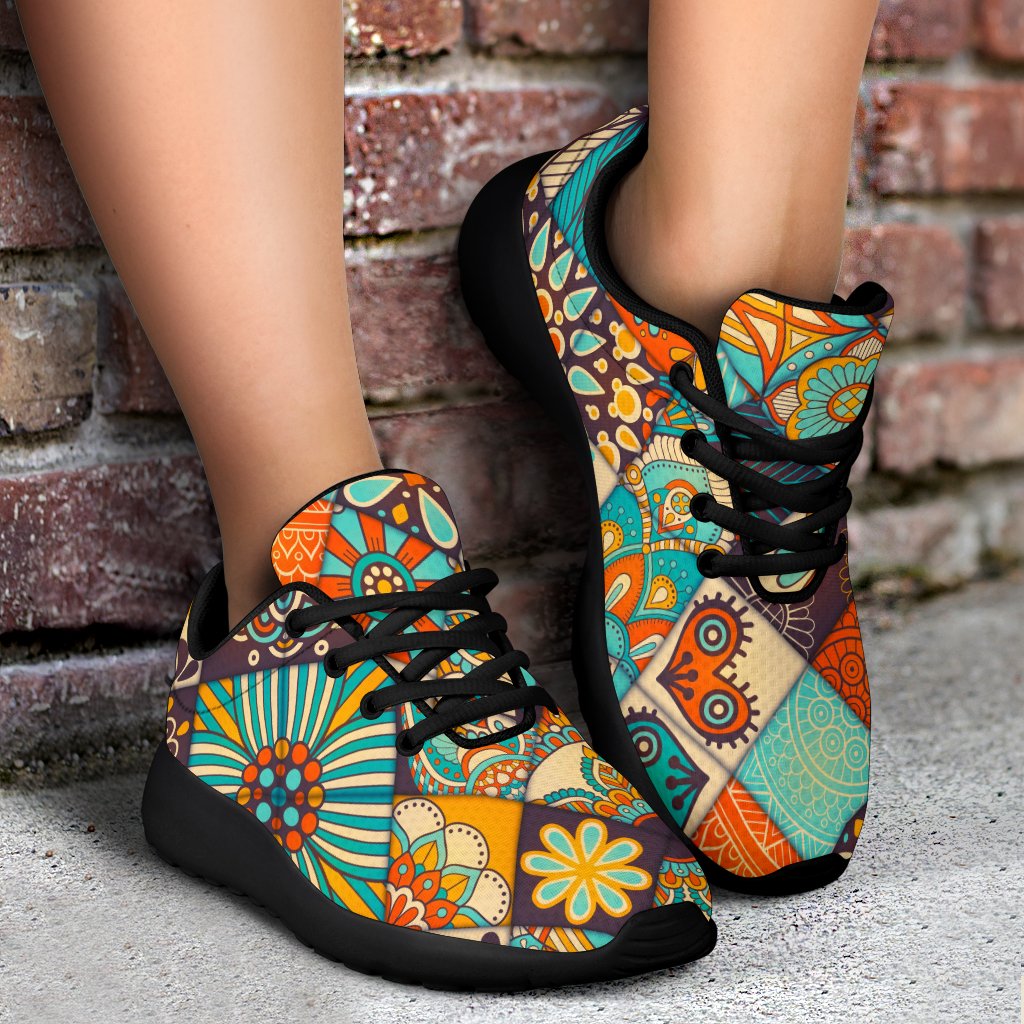 Vintage Mandala Bohemian Pattern Print Sport Shoes GearFrost