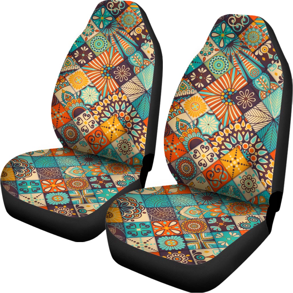 Vintage Mandala Bohemian Pattern Print Universal Fit Car Seat Covers