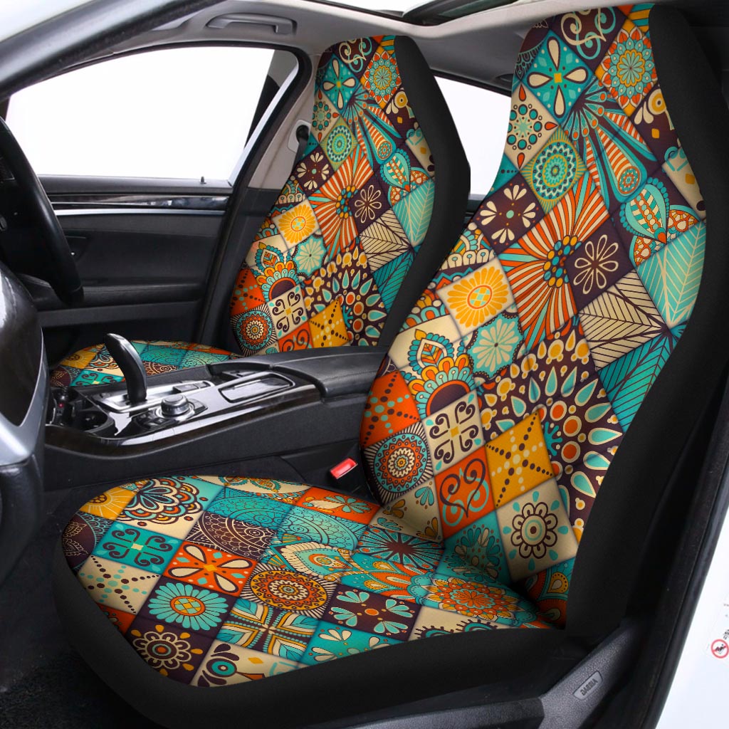 Vintage Mandala Bohemian Pattern Print Universal Fit Car Seat Covers