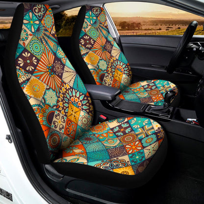 Vintage Mandala Bohemian Pattern Print Universal Fit Car Seat Covers