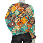 Vintage Mandala Bohemian Pattern Print Women's Crewneck Sweatshirt GearFrost