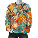 Vintage Mandala Bohemian Pattern Print Women's Crewneck Sweatshirt GearFrost