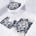 Vintage Masonic Freemasonry Print 3 Piece Bath Mat Set