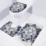 Vintage Masonic Freemasonry Print 3 Piece Bath Mat Set