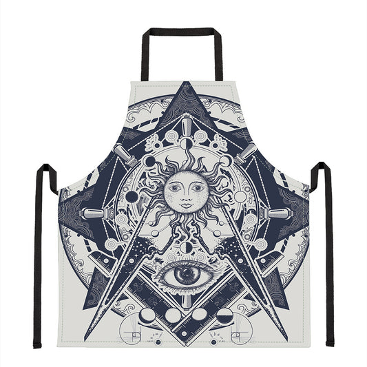 Vintage Masonic Freemasonry Print Apron