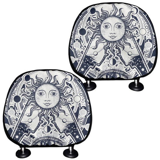 Vintage Masonic Freemasonry Print Car Headrest Covers