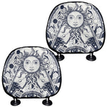 Vintage Masonic Freemasonry Print Car Headrest Covers