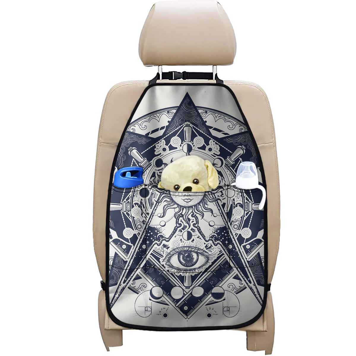 Vintage Masonic Freemasonry Print Car Seat Organizers