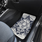Vintage Masonic Freemasonry Print Front and Back Car Floor Mats