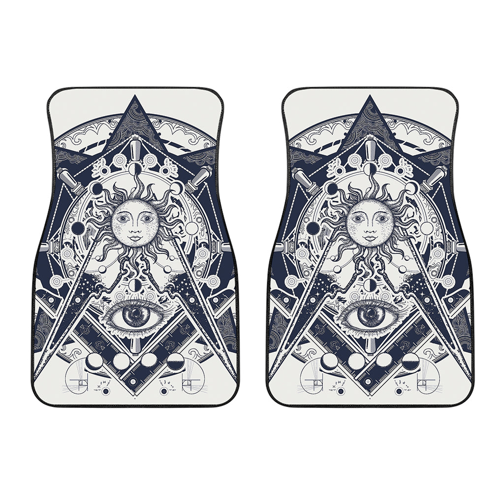 Vintage Masonic Freemasonry Print Front Car Floor Mats