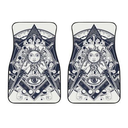 Vintage Masonic Freemasonry Print Front Car Floor Mats