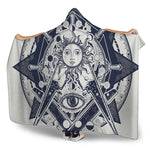 Vintage Masonic Freemasonry Print Hooded Blanket