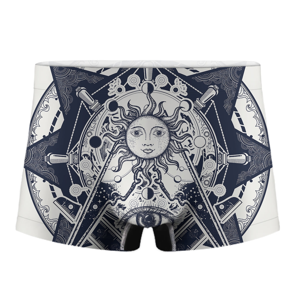 Vintage Masonic Freemasonry Print Men's Boxer Briefs